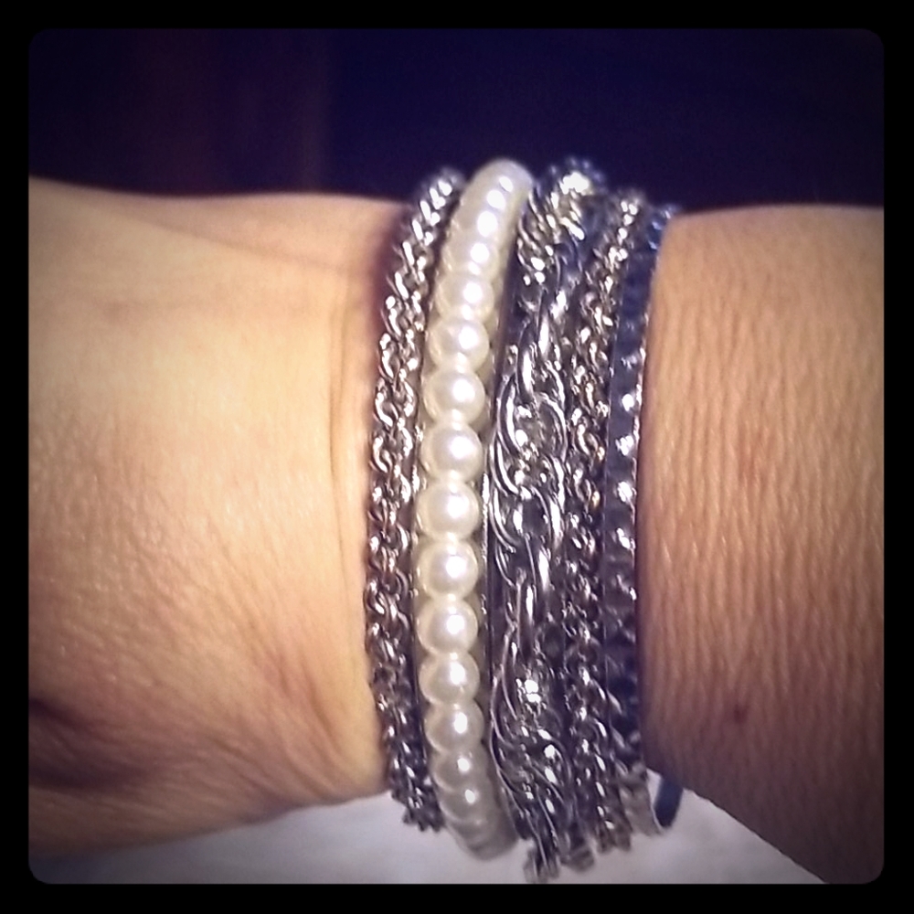 Bracelets silver pearl